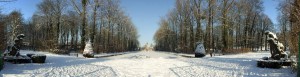Parc de la dodaine à Nivelles en hiver