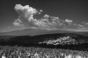 Paysages de Provence en noir et blanc