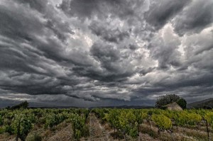 Paysage de campagne et nuages