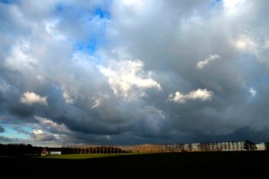 Paysage de campagne et nuages